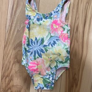 Old Navy Kids Floral One Piece Swimsuit - Multicolor